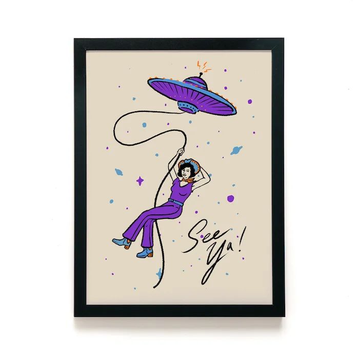 See Ya Purple 12x16 Limited Edition Framed Poster Framed Poster
