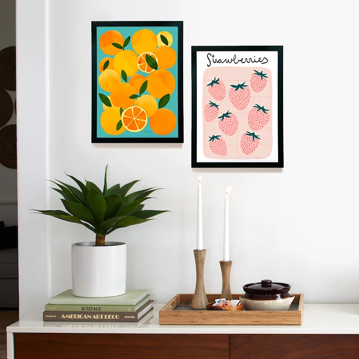 Limited Edition Fresh Fruit 9x12 Gallery Wall Set Framed Poster Framed Poster
