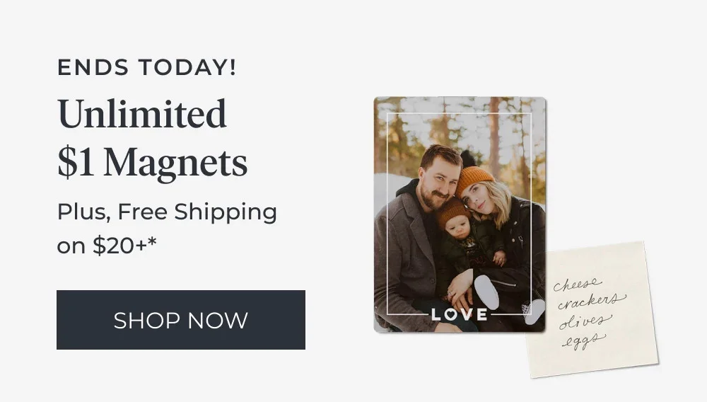 Free Shipping (No Min) + Up to 50% Off So Many Items, 50% Off Grad & Thank You Cards, Unlimited $1 Magnets