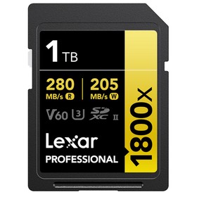 Lexar GOLD Series Professional 1800x 1TB UHS-II SDXC Memory Card