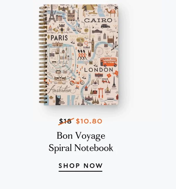 Bon Voyage Spiral Notebook. Click here to shop now