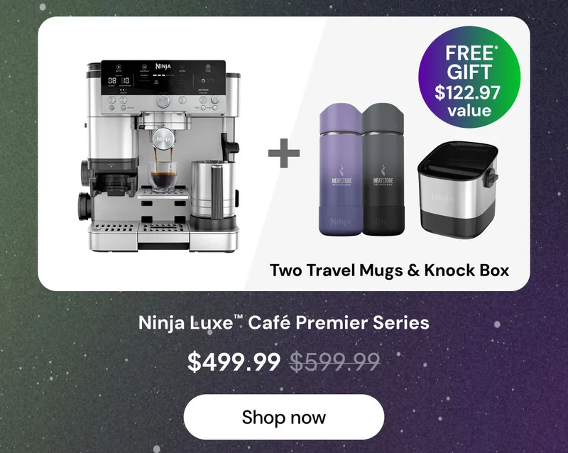 Ninja Luxe™ Café Premier Series + Two travel mugs * knock box