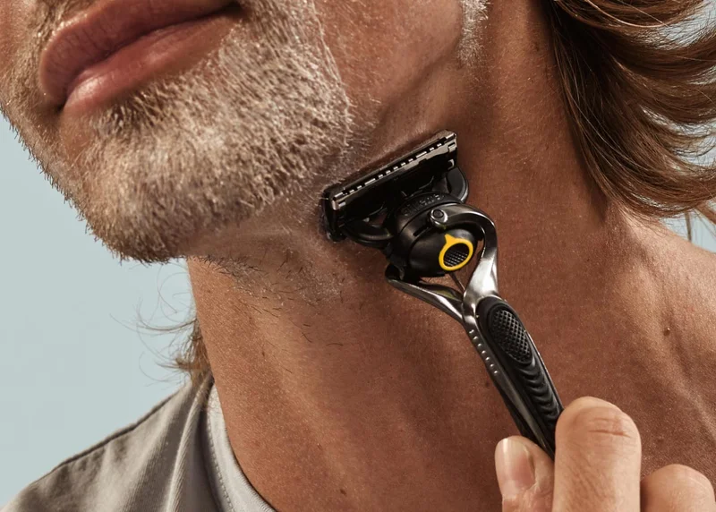 Gillette razor in use