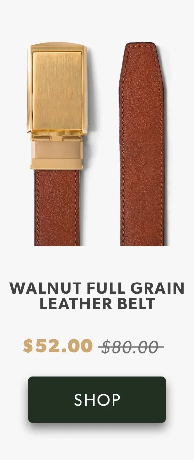 Walnut Full Grain Leather Belt