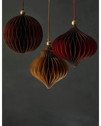 Revel Paper Ornaments - Set of 3