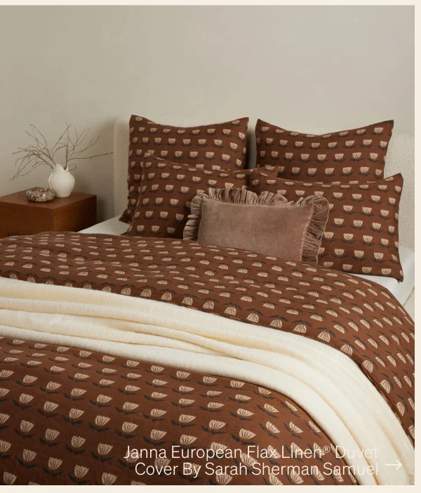 Shop Janna European Flax Linen Duvet
