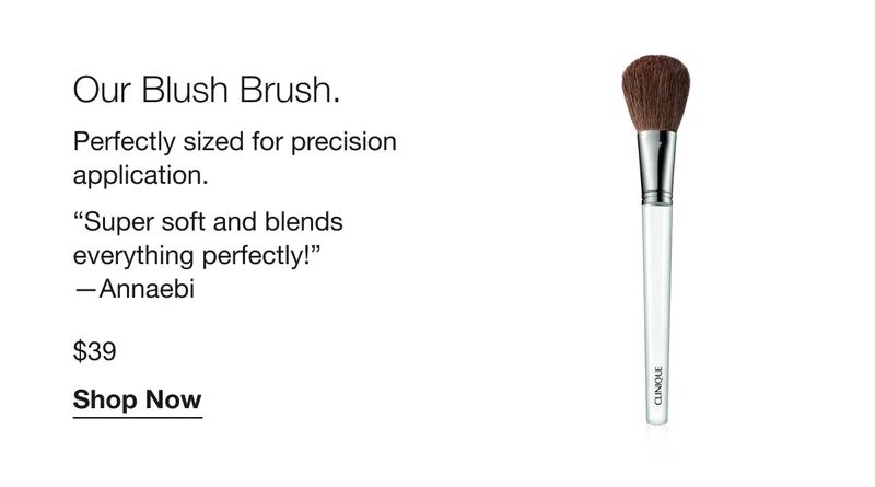 Our Blush Brush. | Perfectly sized for precision application. “Super soft and blends everything perfectly!” —Annaebi $39 | Shop Now