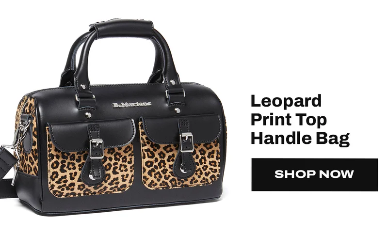 Leopard Print Top Handle Bag