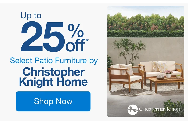 Up to 25% Off Select Patio Furniture by Christopher Knight Home*