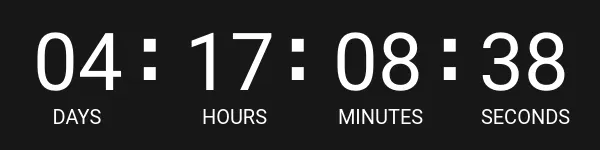 Display images to show the real-time content countdown timer, counting down to Wednesday, May 6, 2026, 4:00 PM PDT.