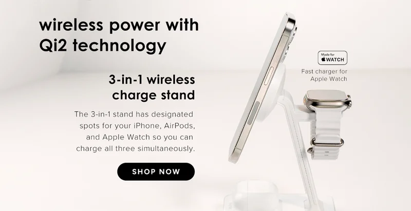 3-in1 wireless charge stand
