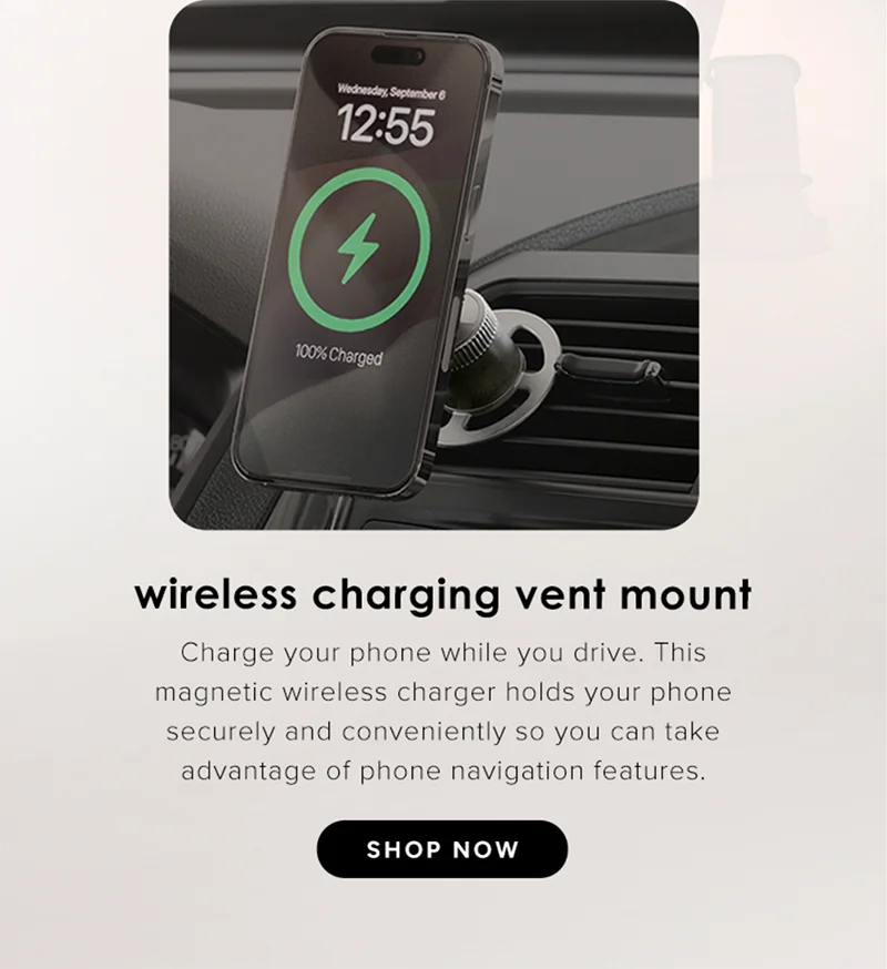 wireless charging vent mount