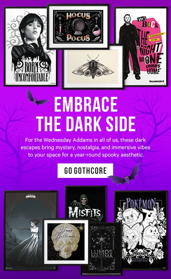 Embrace the Dark Side: For the Wednesday Addams in all of us, these dark escapes bring mystery, nostalgia, and immersive vibes to your space for a year-round spooky aesthetic.
