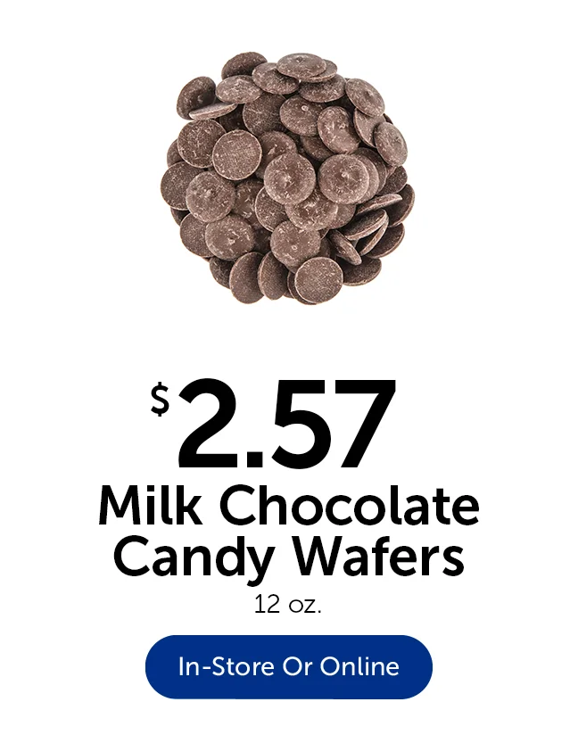 $2.57 Milk Chocolate Candy Wafers - 12 oz.