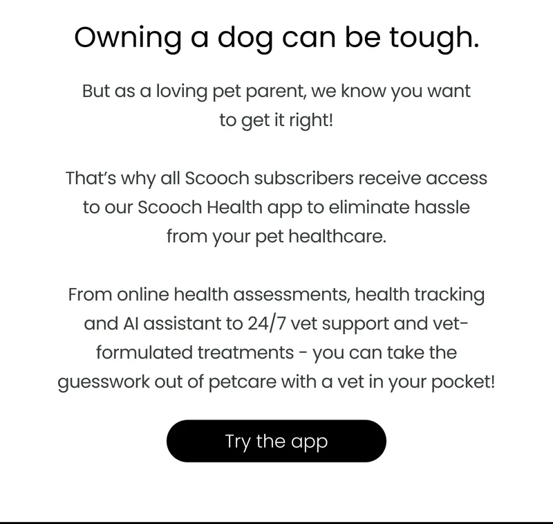 Owning a dog can be tough. - Try the app