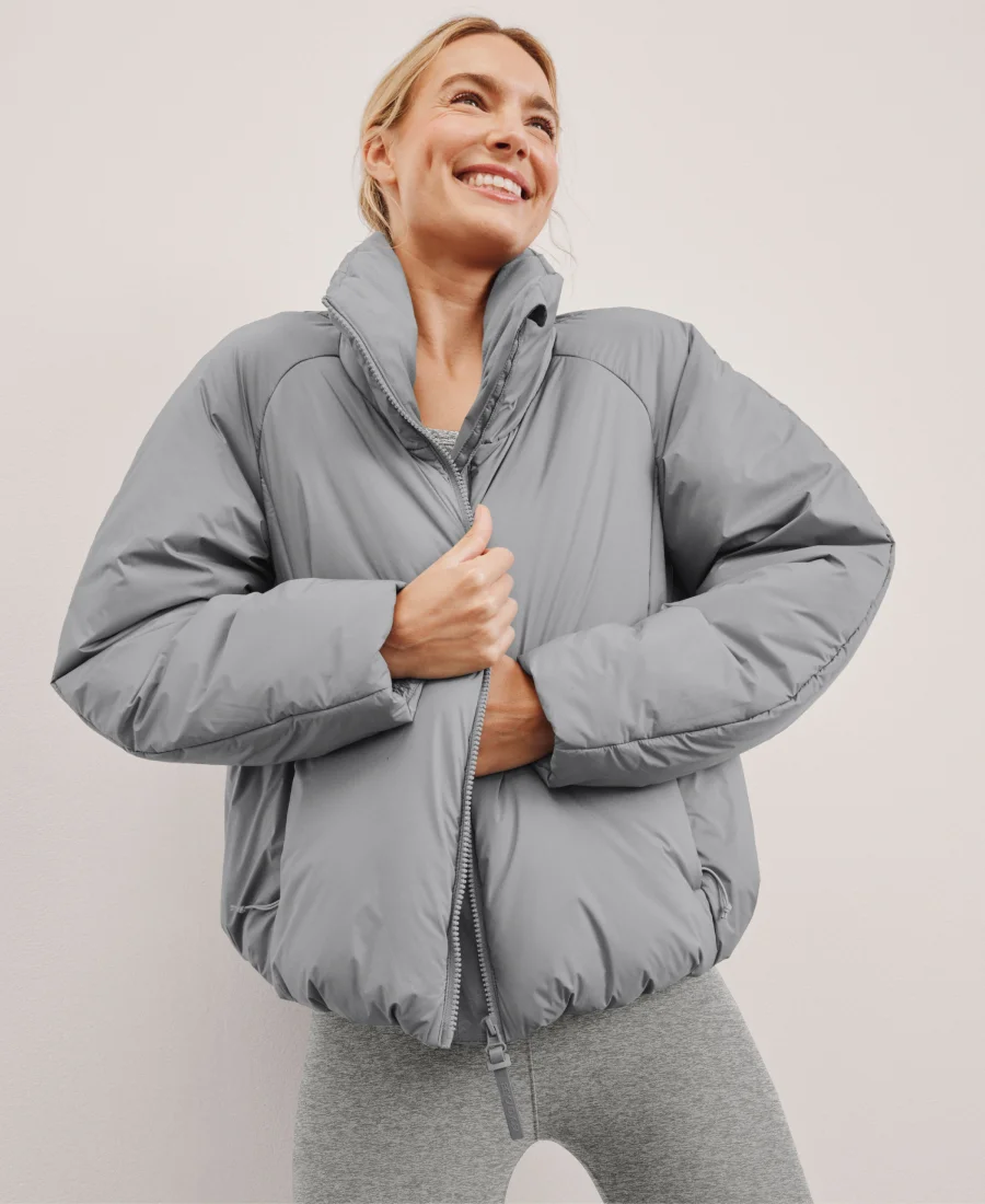 Warm Up Puffer Jacket in Storm Gray