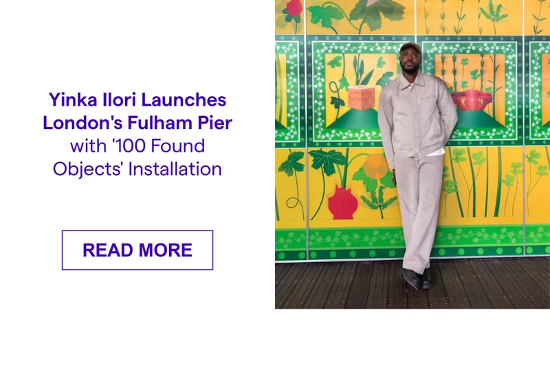 Yinka Ilori Launches London's Fulham Pier with '100 Found Objects' Installation