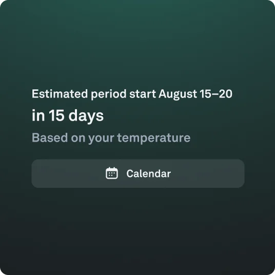 Period Prediction screen