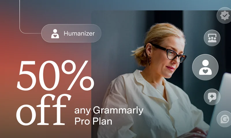 50% off a year of Grammarly Pro