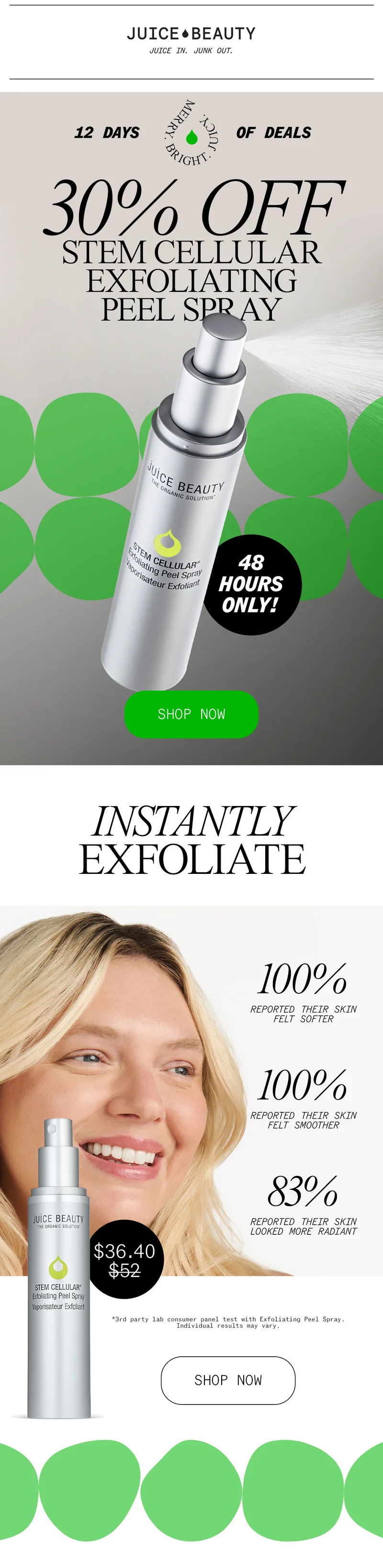 30% Off Stem Cellular Exfoliating Peel Spray