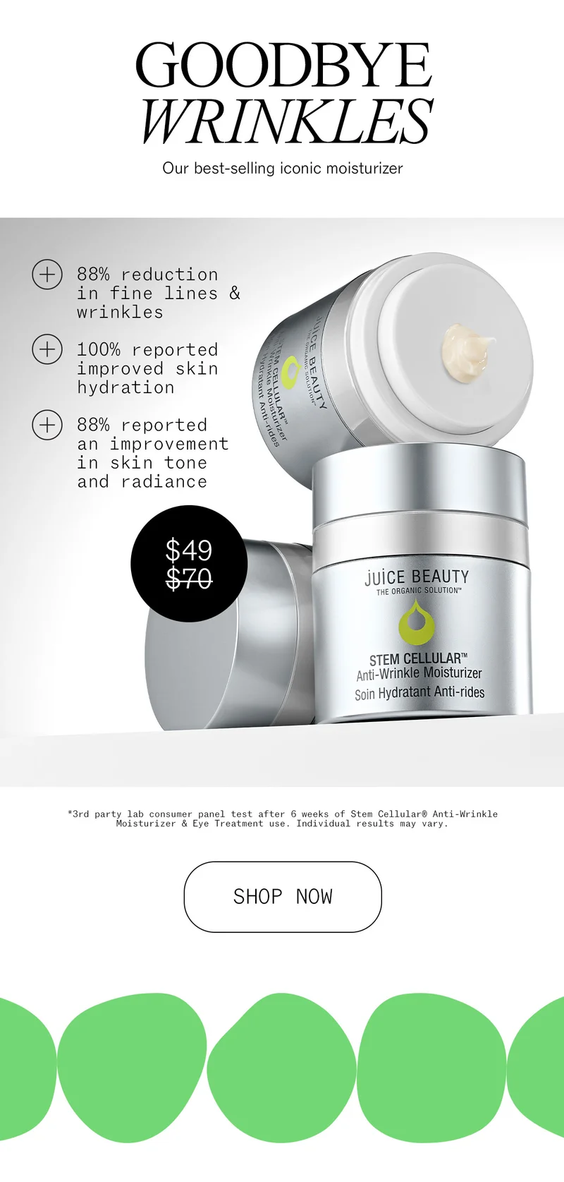 30% Off Stem Cellular Anti-Wrinkle Moisturizer