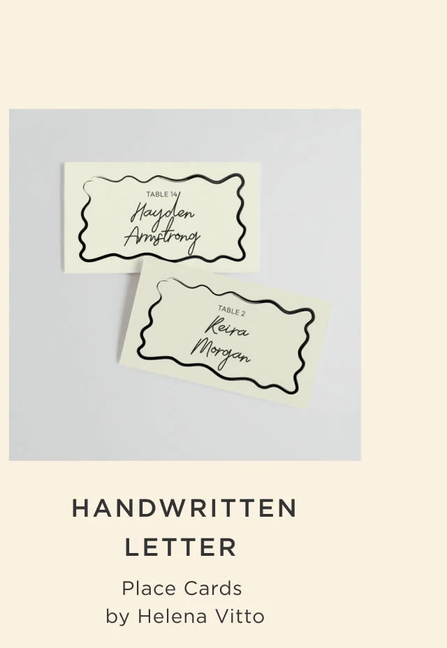 Handwritten Letter(Place Cards)