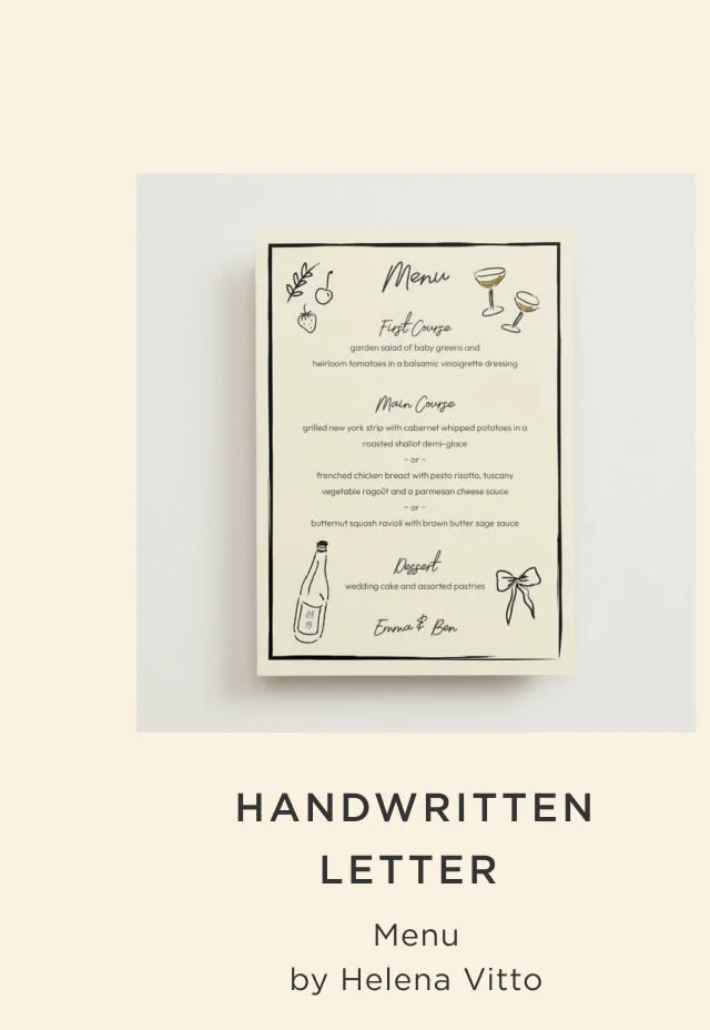 Handwritten Letter(Menu)