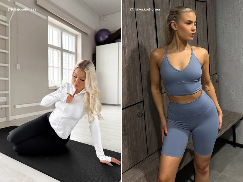 Nimble Adjustable Strappy Sports Bra Metal Blue