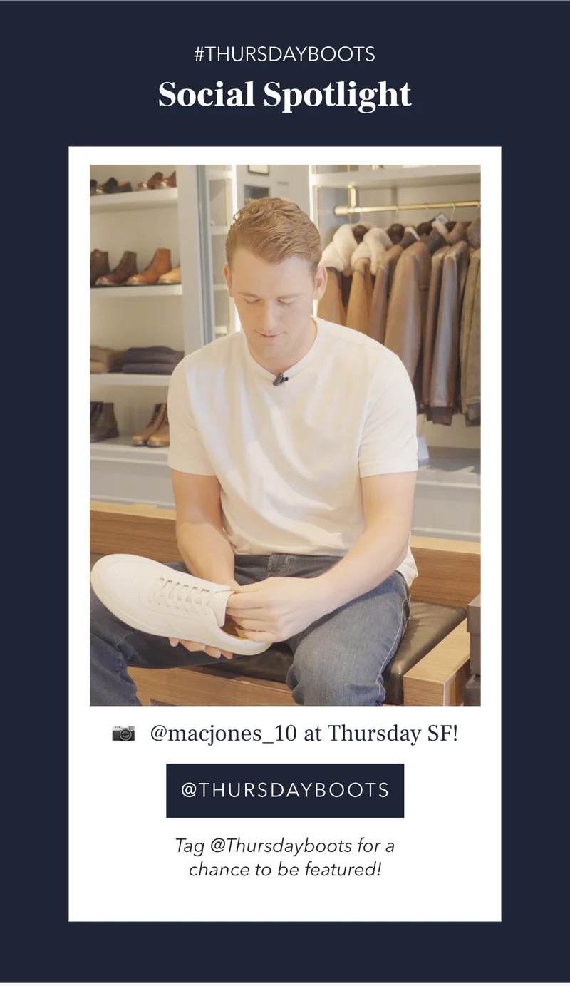 Follow us @Thursdayboots