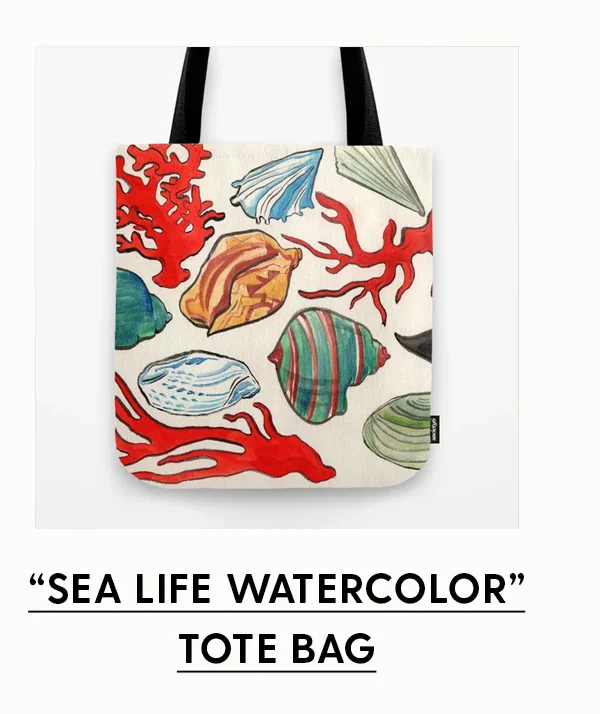 Sea Life Watercolor | Tote Bag