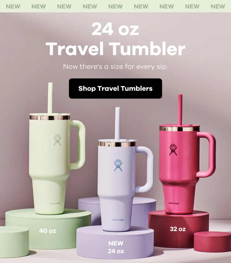 NEW 24 oz Travel Tumbler. Now there's a size for every sip. | Shop Travel Tumblers