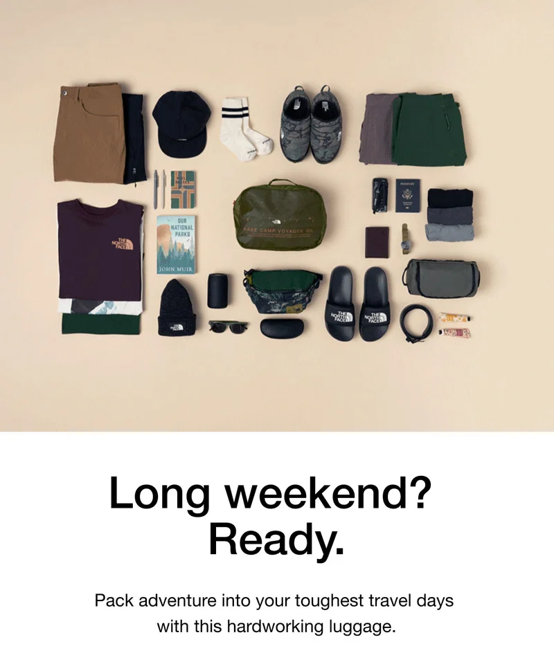 Long weekend? Ready. Pack adventure into your toughest travel days with this hardworking luggage.