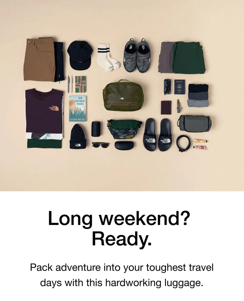 Long weekend? Ready. Pack adventure into your toughest travel days with this hardworking luggage.