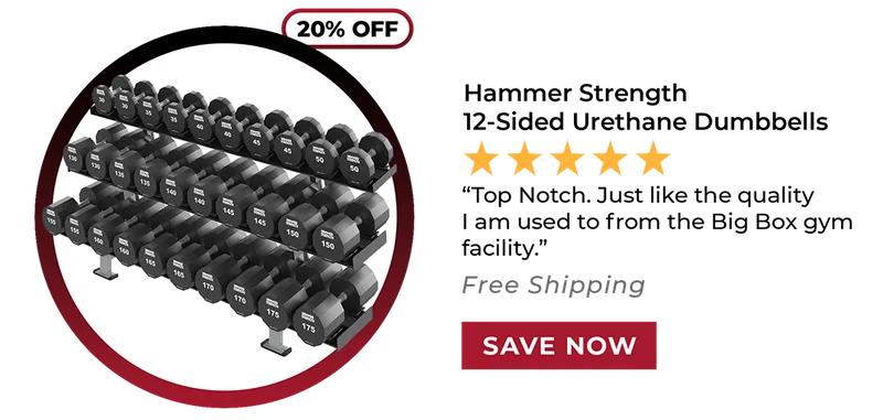 20% OFF | Hammer Strength 12-Sided Urethane Dumbbells