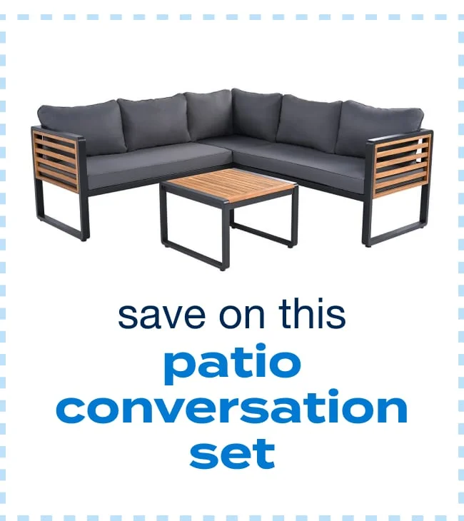 4 Pieces Outdoor Patio Conversation Set, Metal Frame Sectional L-Shaped Sofa with Soft Cushion and Coffee Tables