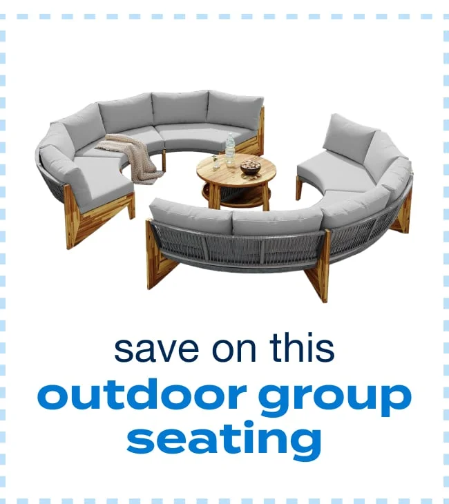 U - Style 6 - Person Outdoor Seating Group w/ Cushions & A Coffee Table High, Comfort for Multiple Scenarios