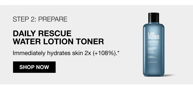 STEP 2: PREPARE | DAILY RESCUE WATER LOTION TONER | Immediately hydrates skin 2x (+108%).* | SHOP NOW
