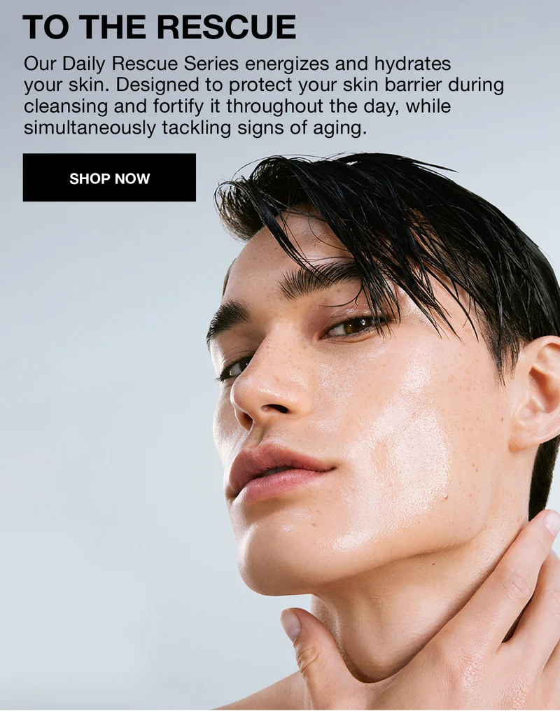 TO THE RESCUE | Our Daily Rescue Series energizes and hydrates your skin. Designed to protect your skin barrier during cleansing and fortify it throughout the day, while simultaneously tackling signs of aging. | SHOP NOW