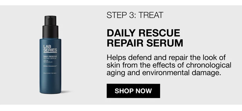 STEP 3: TREAT | DAILY RESCUE REPAIR SERUM | Helps defend and repair the look of skin from the effects of chronological aging and environmental damage. | SHOP NOW