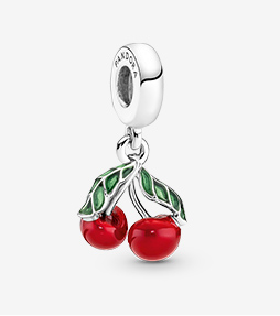 Asymmetrical Cherry Fruit Dangle Charm
