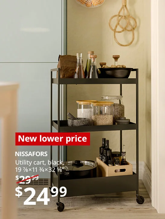 NISSAFORS- Utility cart, black