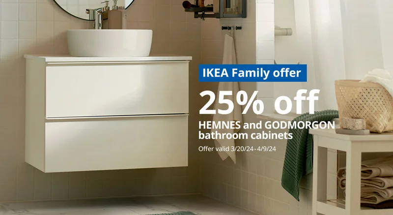 25% off HEMNES and GODMORGON