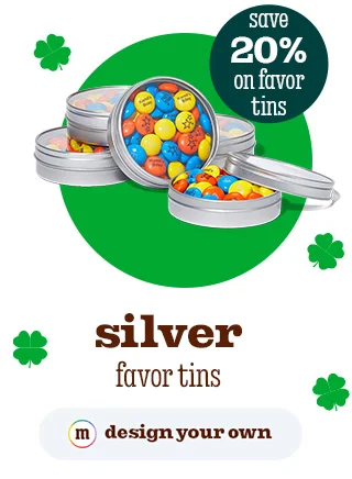 SILVER FAVOR TINS