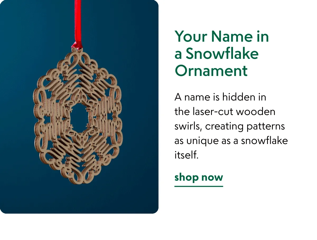 Your Name in a Snowflake Ornament