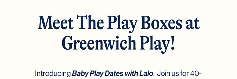 Meet The Play Boxes at Greenwich Play!