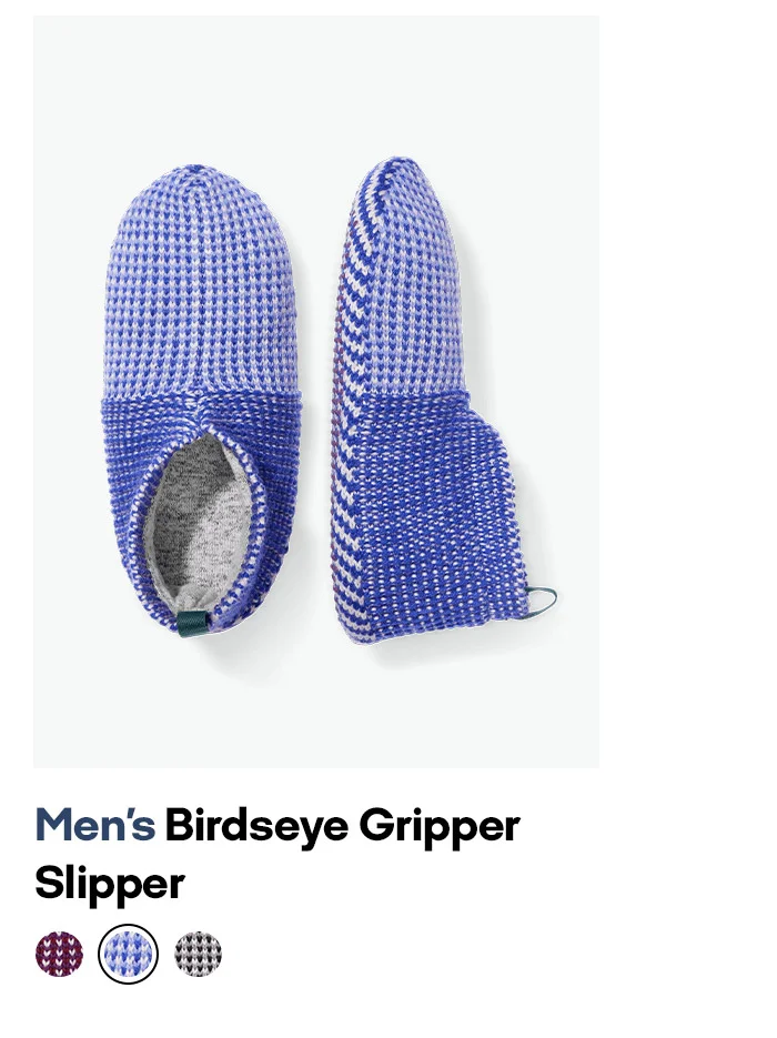Men's Birdseye Gripper Slipper