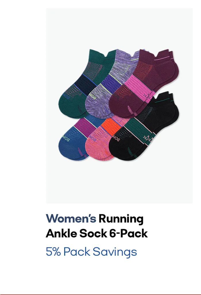 Women's Running Ankle Sock 6-Pack 5% Pack Savings