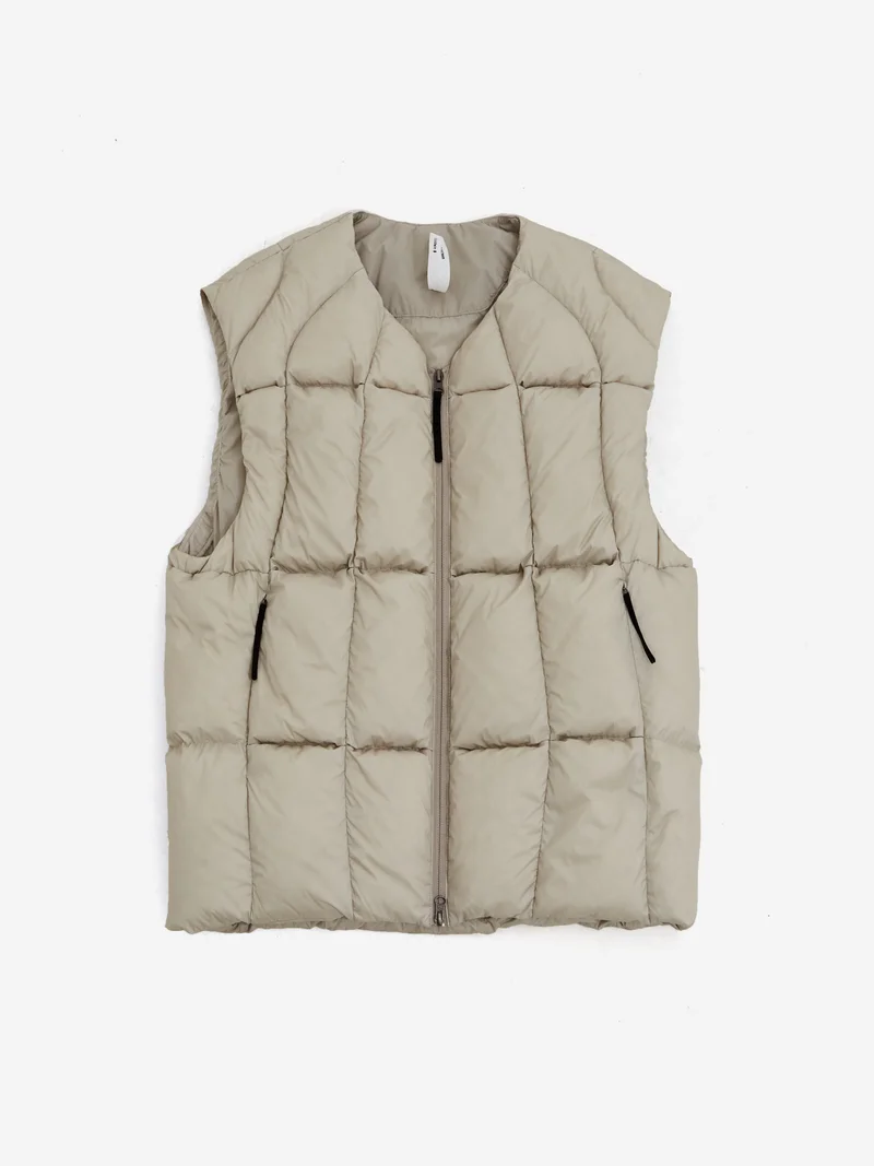 Image of Goldwin 0 Three Dimensional Down Light Vest - Oatmeal
