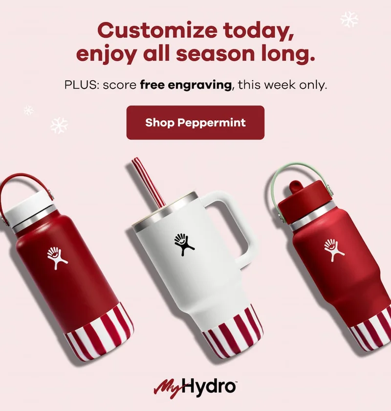 Customize today, enjoy all season long. PLUS: score free engraving, this week only. | Shop Peppermint