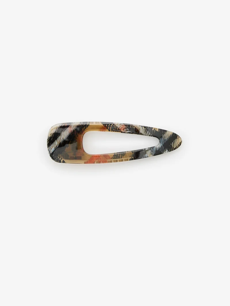 Large Check Hair Clip
